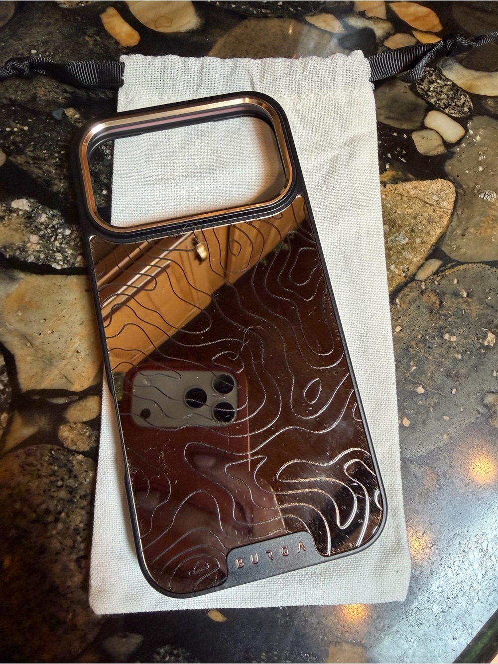 Burga Metallic Mirror Phone Case - Brown
